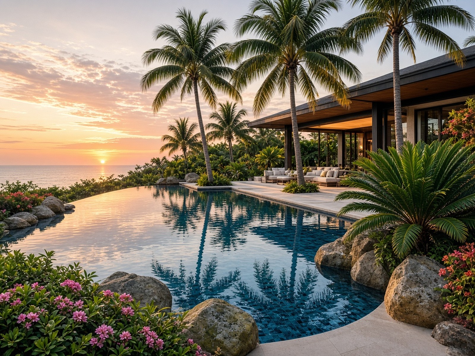 Swimming pool landscaping